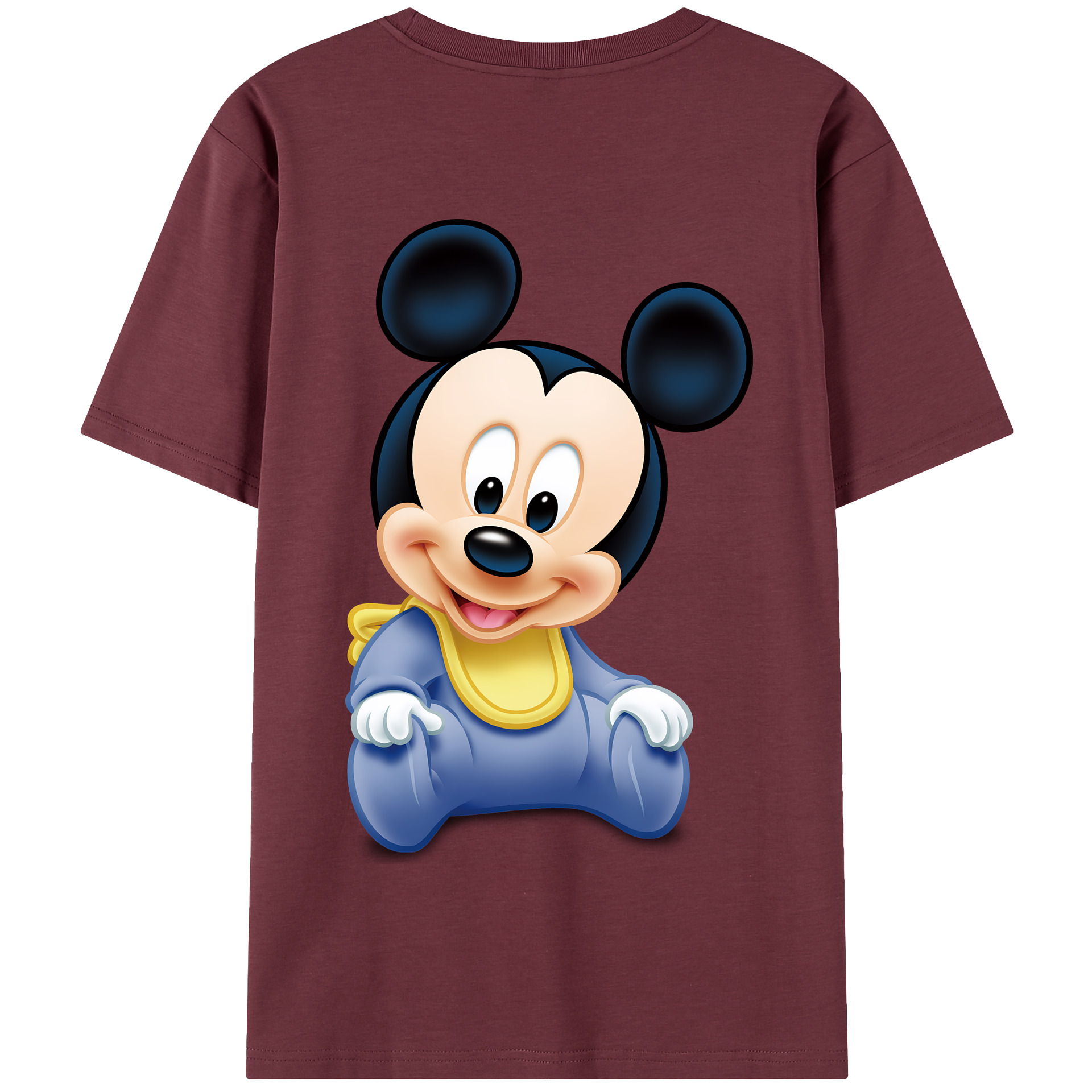 （画像用） ミッキーマウス Mickey Mouse 綿100％半袖Tシャツ（背面プリント）